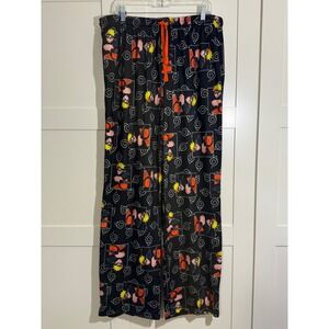 Naruto Shippuden Sleep Pants Men's 2XL Black Orange Anime Loungewear